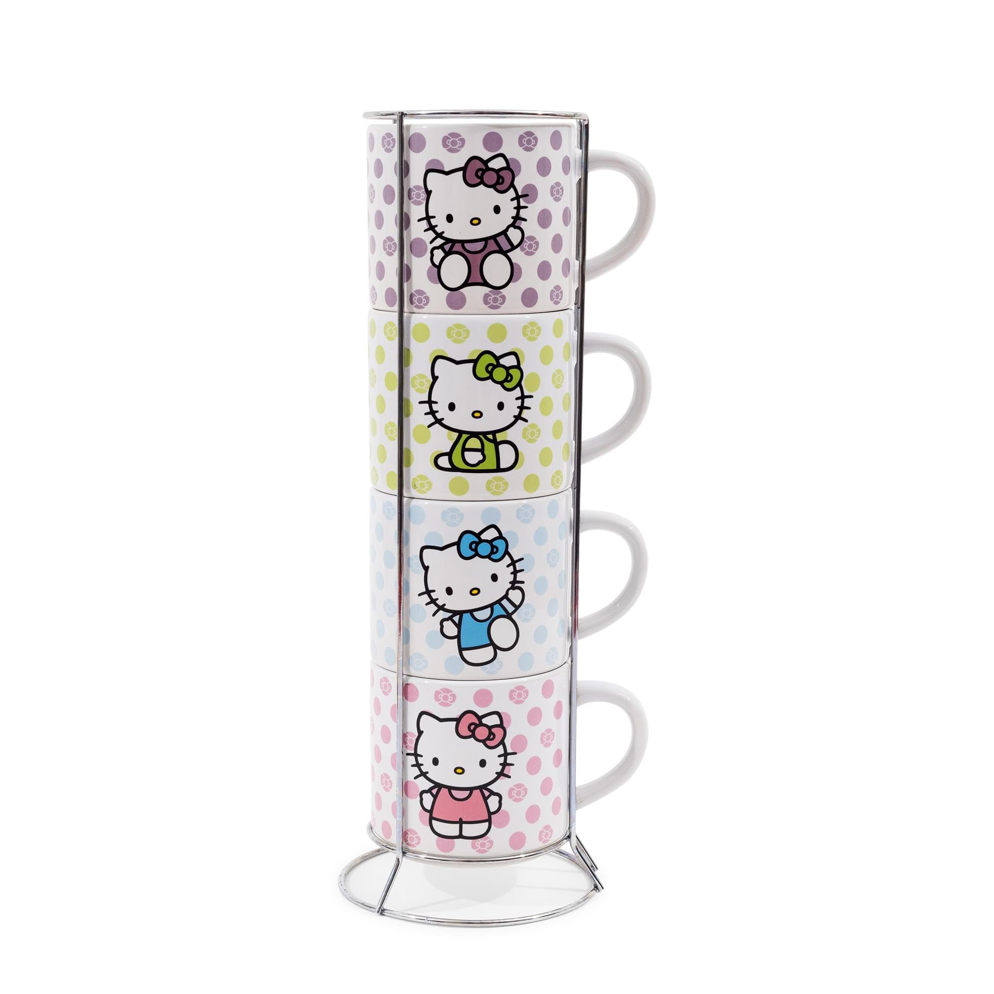 Amazon.com: Silver Buffalo Sanrio Hello Kitty 4-Piece Stacking Mug
